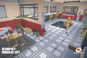 BlendPoly Modular City - Low Poly Assets