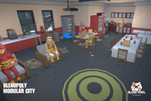 BlendPoly Modular City - Low Poly Assets