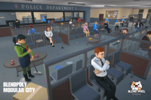 BlendPoly Modular City - Low Poly Assets