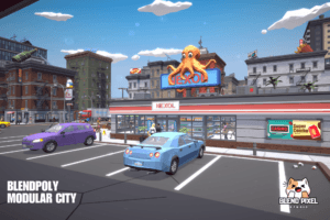 BlendPoly Modular City - Low Poly Assets