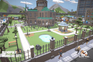BlendPoly Modular City - Low Poly Assets