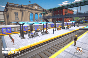 BlendPoly Modular City - Low Poly Assets