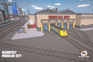 BlendPoly Modular City - Low Poly Assets
