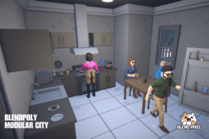 BlendPoly Modular City - Low Poly Assets