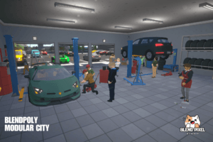 BlendPoly Modular City - Low Poly Assets