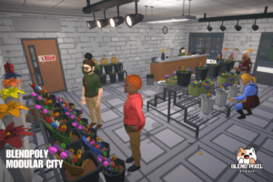 BlendPoly Modular City - Low Poly Assets