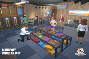 BlendPoly Modular City - Low Poly Assets