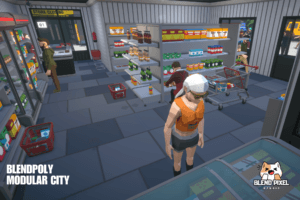 BlendPoly Modular City - Low Poly Assets