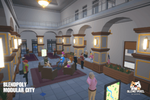 BlendPoly Modular City - Low Poly Assets