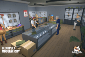 BlendPoly Modular City - Low Poly Assets