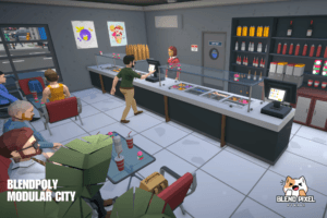 BlendPoly Modular City - Low Poly Assets
