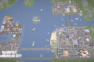 BlendPoly Modular City - Low Poly Assets